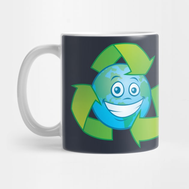 Planet Earth Recycle Cartoon Character by fizzgig